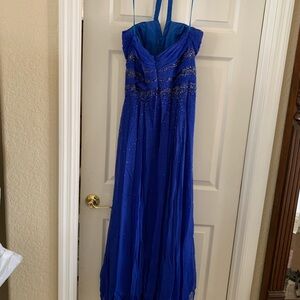 Strapless Royal Blue Dress